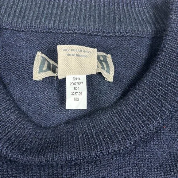 Duluth Trading Co Torpedoman's 100% Wool Crew Sweater Blue Heavyweight Mens L - Picture 4 of 9